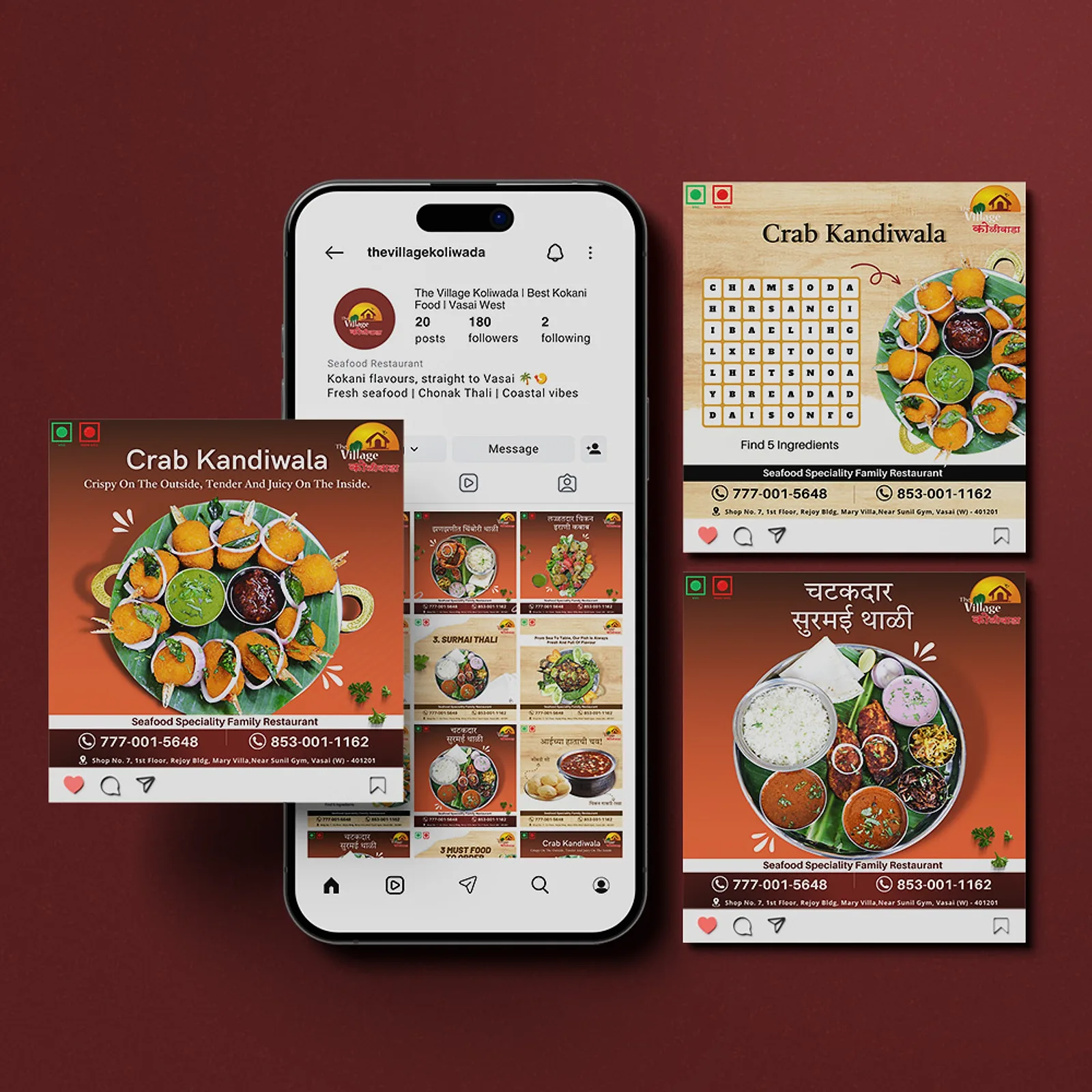 Village Koliwada social media creatives mockup