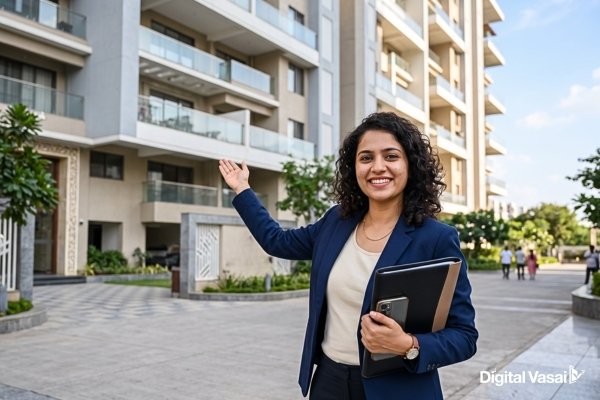happy realestate agent